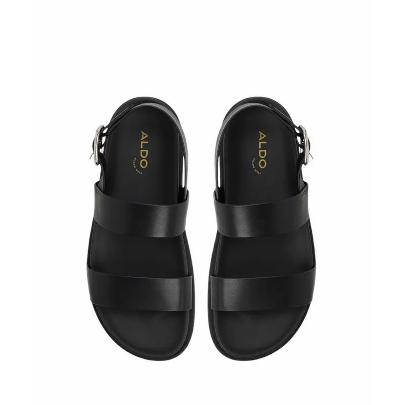 ALDO LAROISEAN FOOTBED SANDALS - BLACK