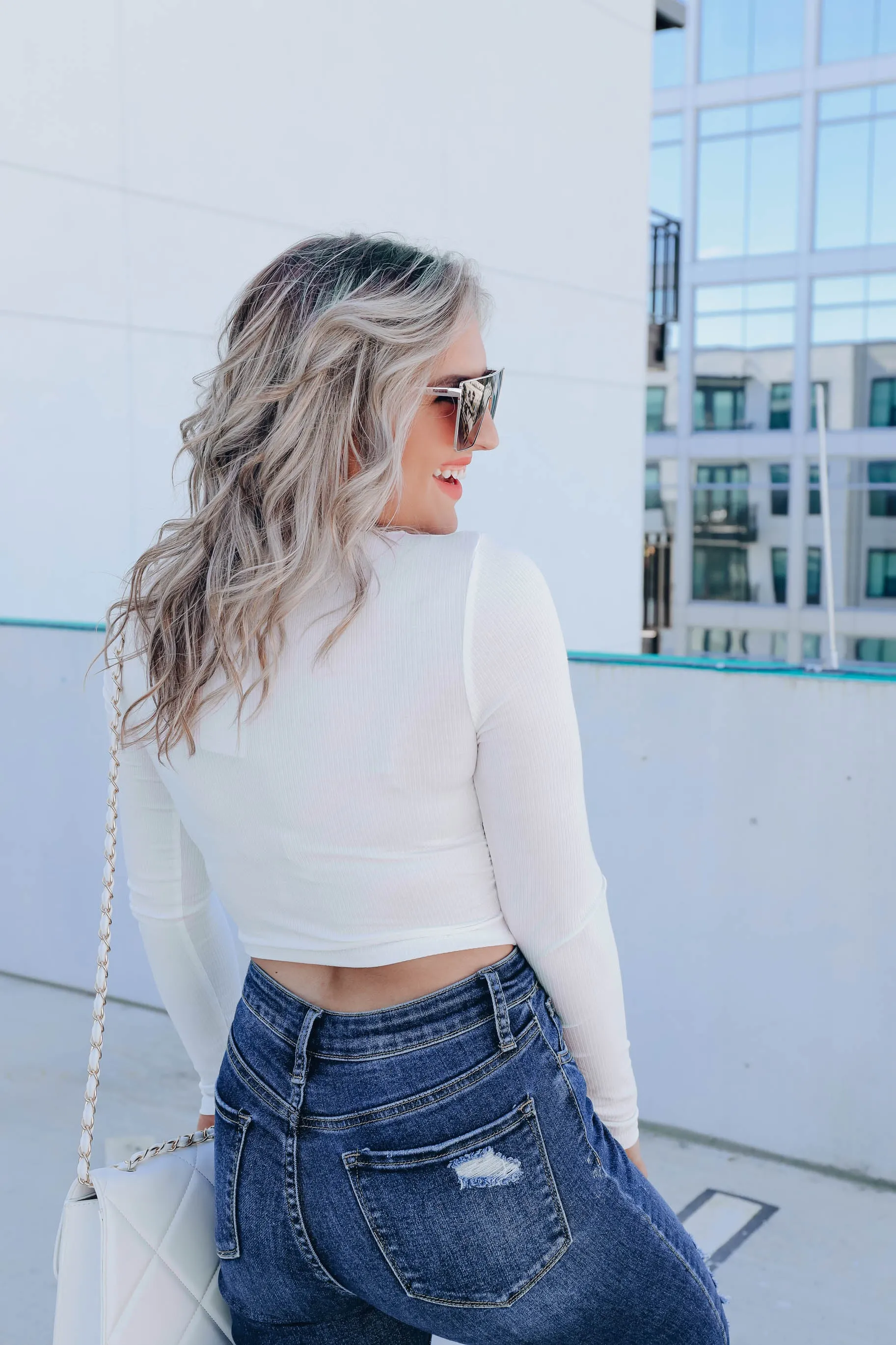 Alluring Ruched Crop Top - White