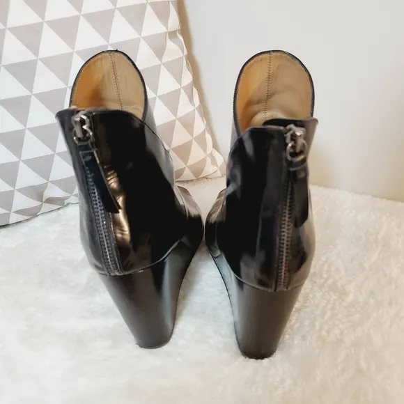 Anthropologie Castaner Genuine Leather Wedge Booties 7.5