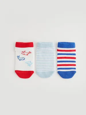 Baby Boy Booties Socks 3-pack