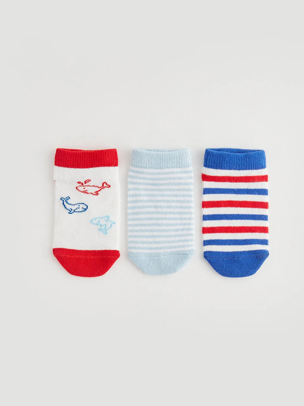 Baby Boy Booties Socks 3-pack