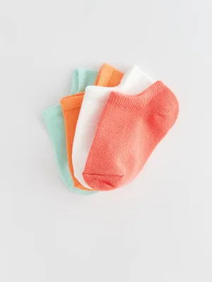 Basic Baby Girl Booties Socks 4-pack