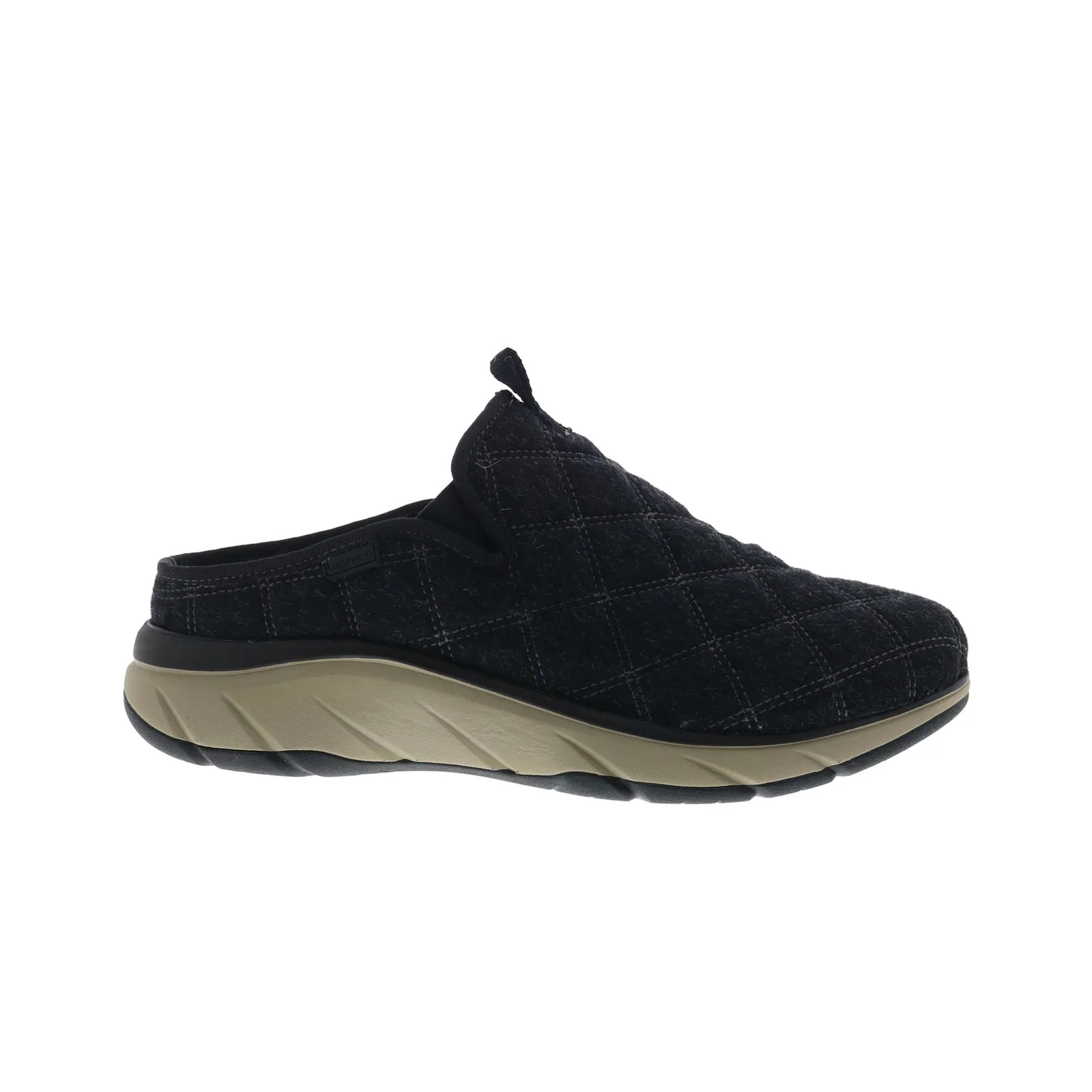 Bionica Akina BI0022401 Womens Black Canvas Slip On Clog Flats Shoes