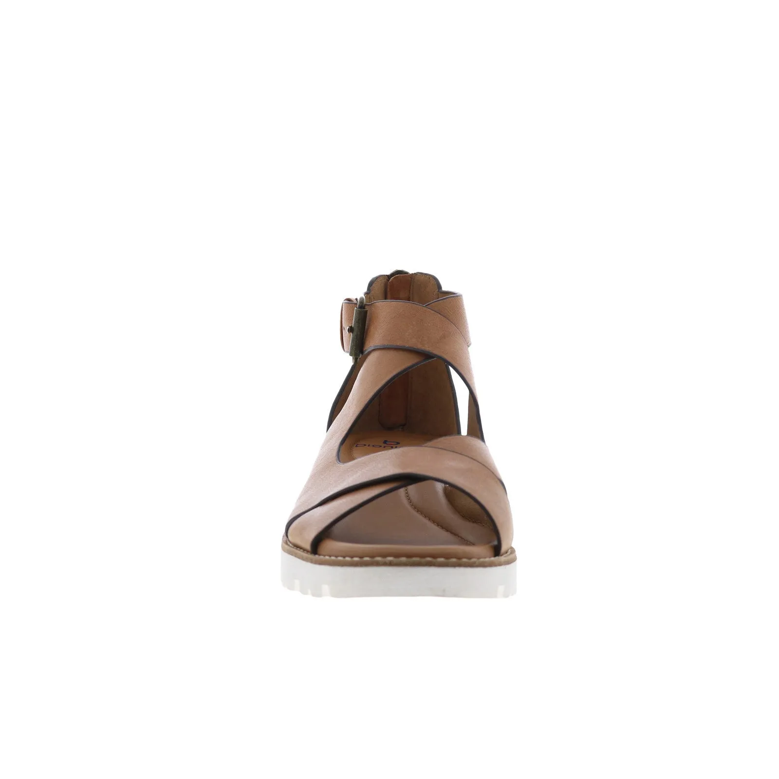 Bionica Dania BI0020900 Womens Brown Leather Zipper Strap Sandals Shoes
