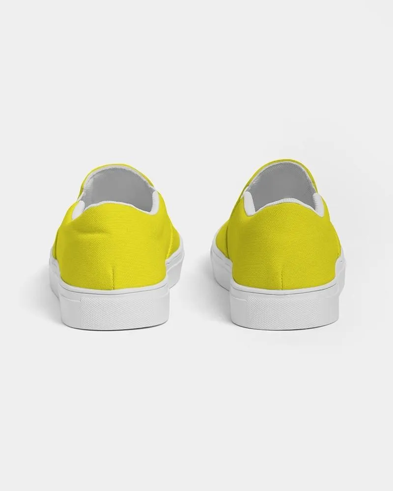 Bright Yellow Slip-On Canvas Sneakers | Men's | Bright Pure Yellow | C0M0Y100K0