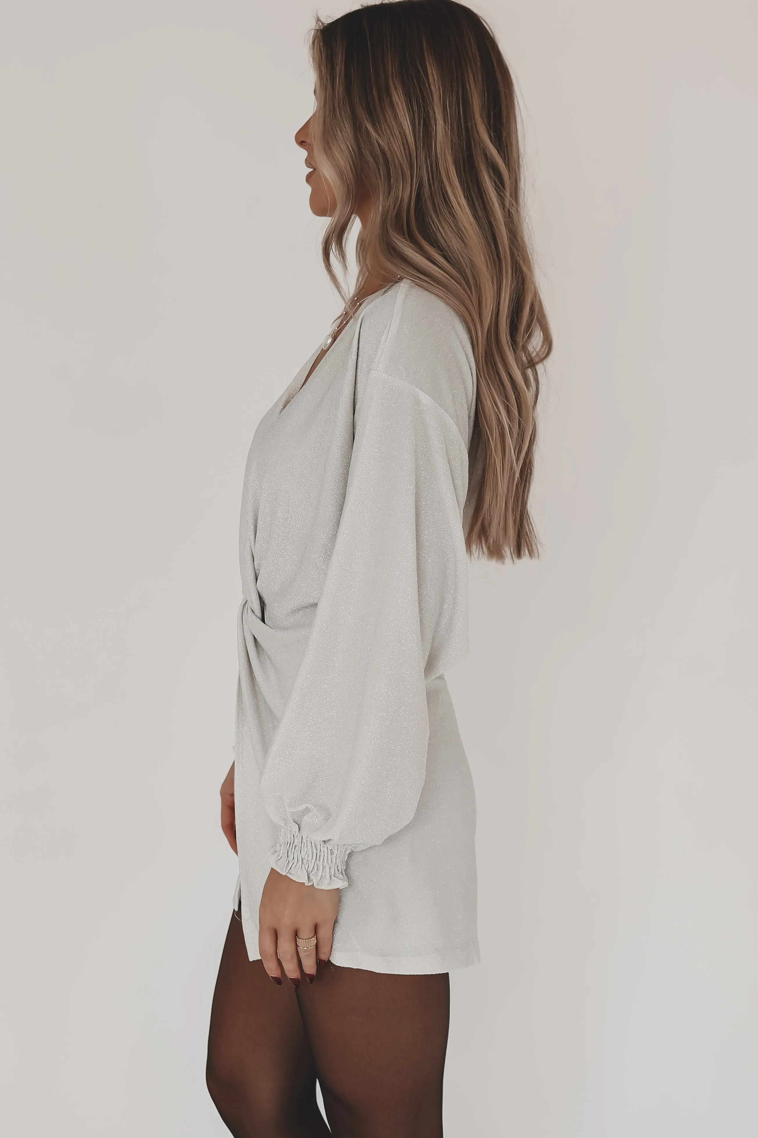 Brightest In The Room White Sparkle Party Romper