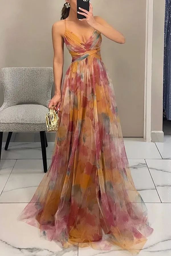 Brittany | Charming Floral Print Maxi Dress