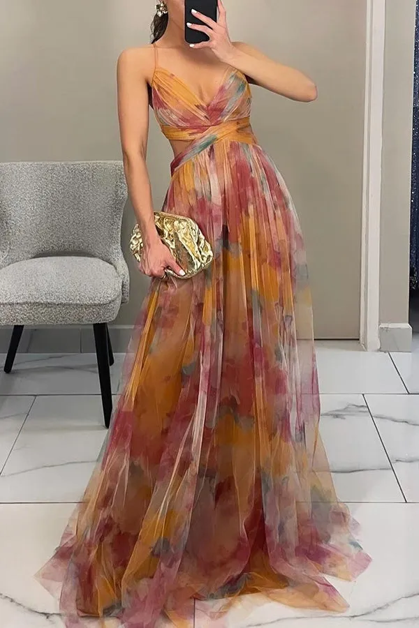 Brittany | Charming Floral Print Maxi Dress