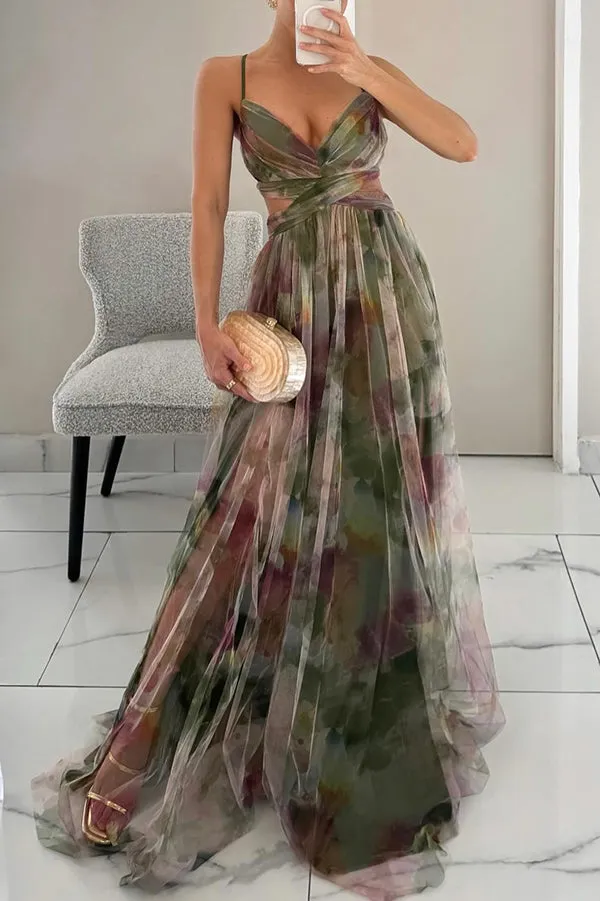 Brittany | Charming Floral Print Maxi Dress