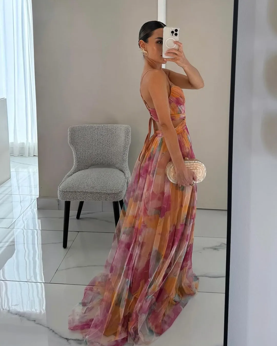 Brittany | Charming Floral Print Maxi Dress