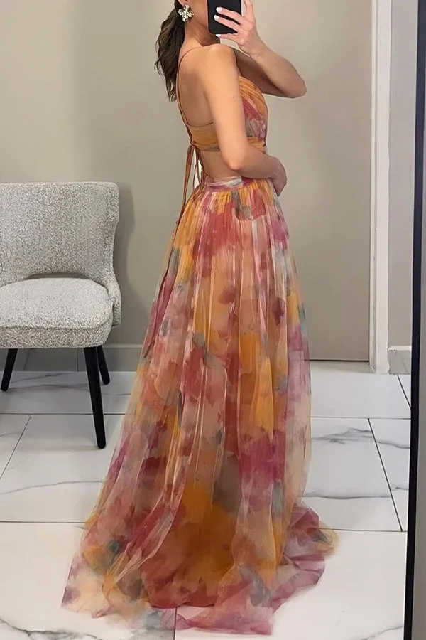 Brittany | Charming Floral Print Maxi Dress