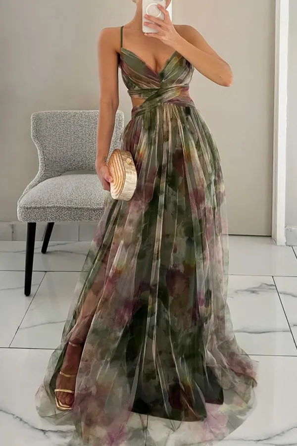 Brittany | Charming Floral Print Maxi Dress