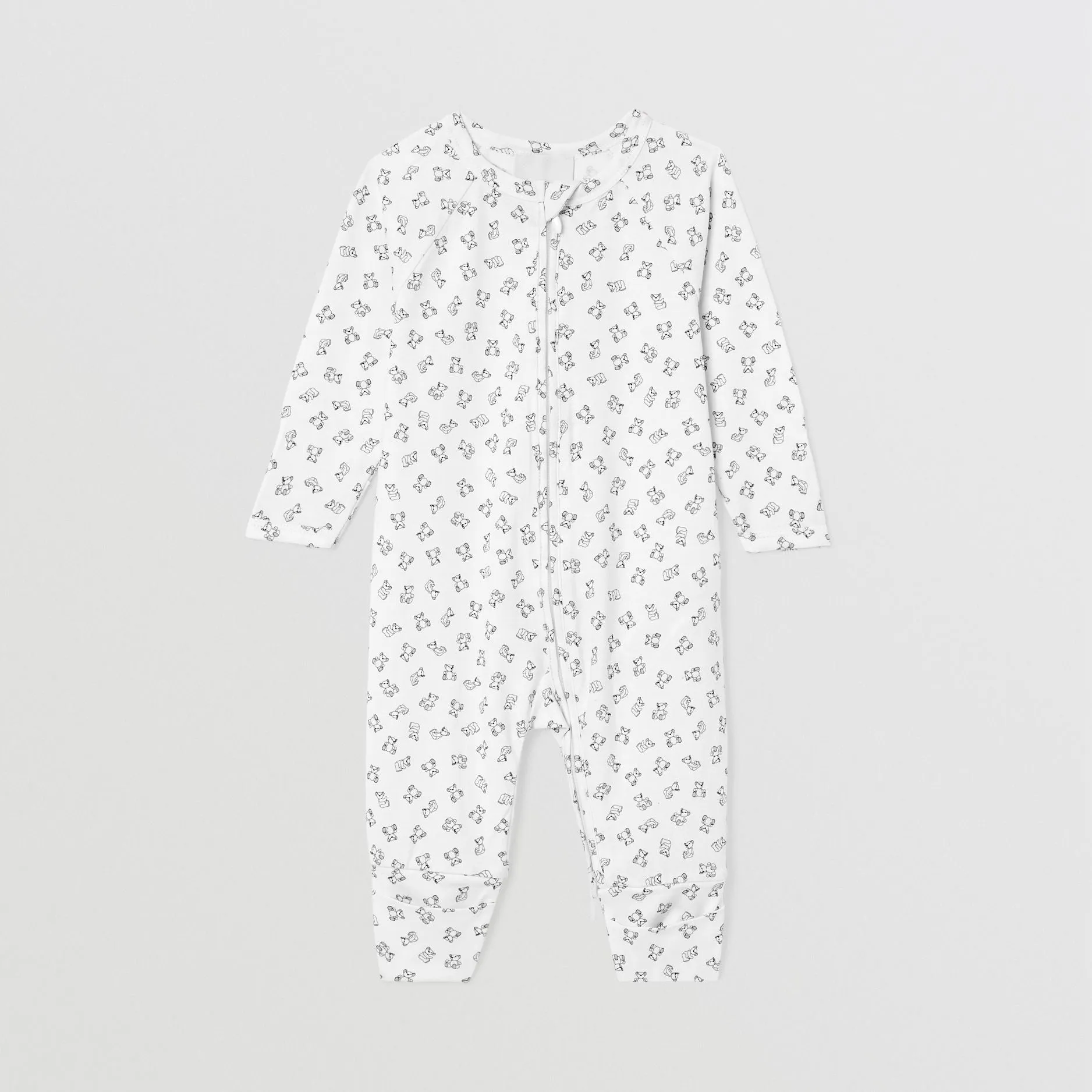 Burberry White Mini Bear Babysuit Set