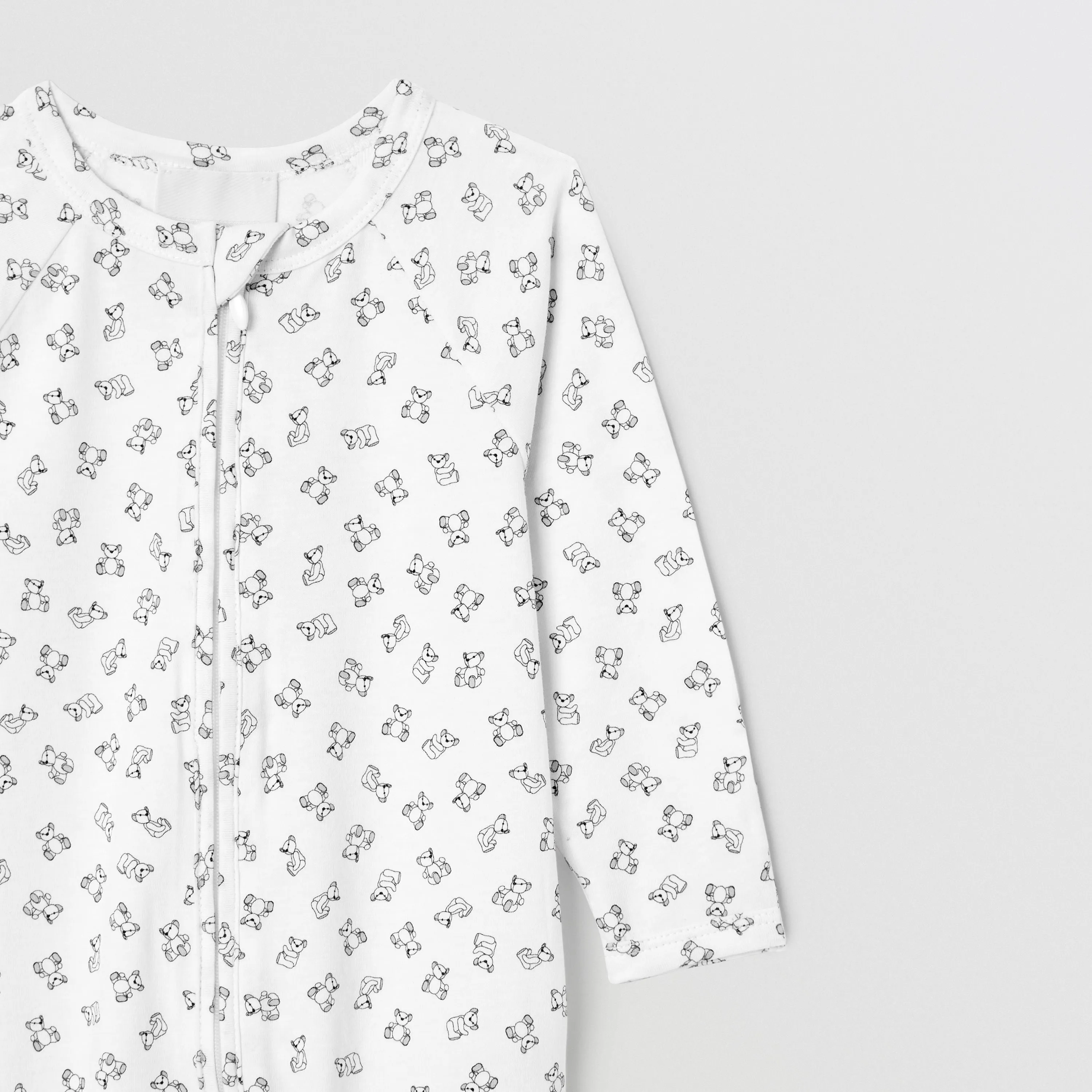 Burberry White Mini Bear Babysuit Set