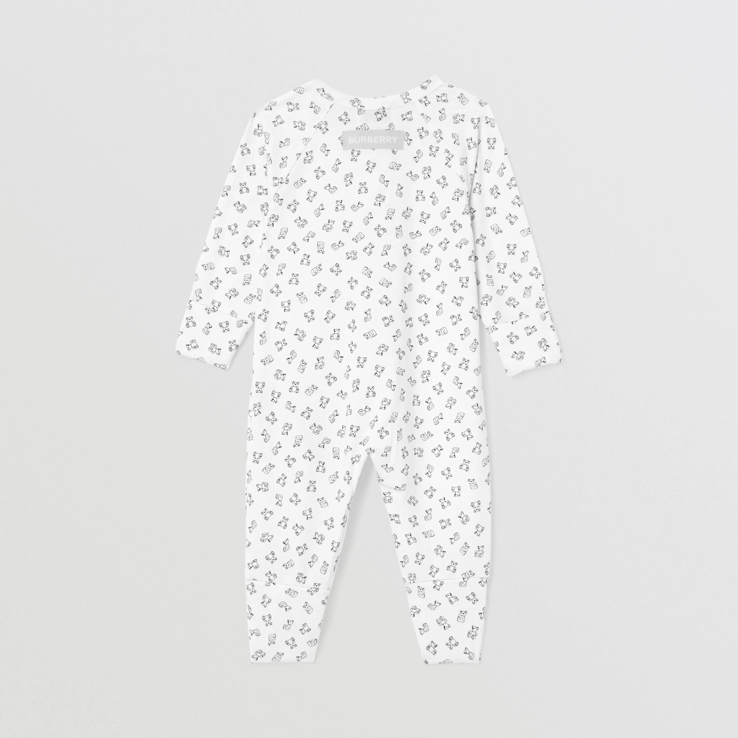 Burberry White Mini Bear Babysuit Set