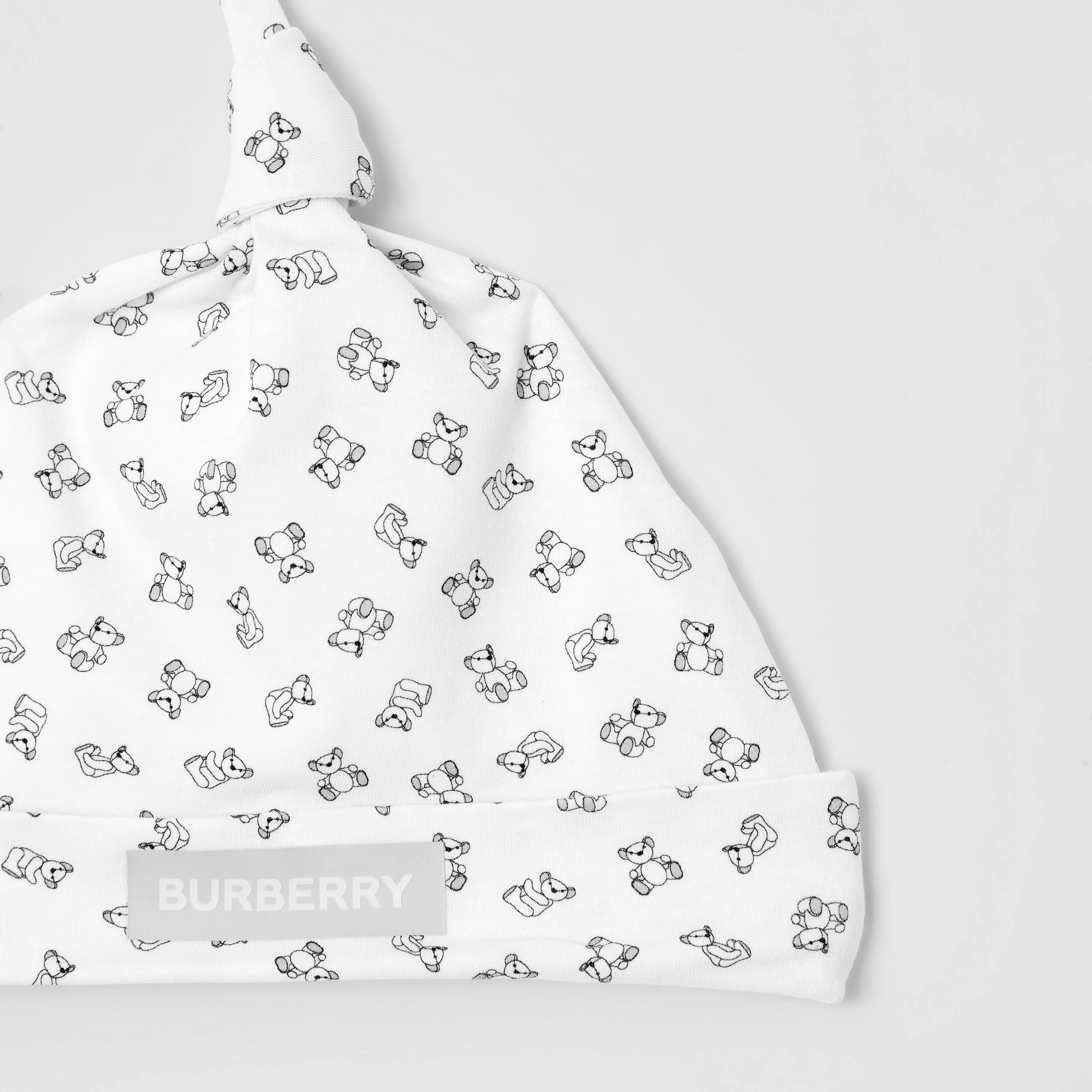 Burberry White Mini Bear Babysuit Set