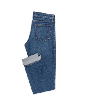 Candiani Washed Mid Blue Stretch