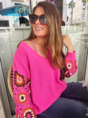Can't Stop this Feeling V-Neck Knit Sweater
