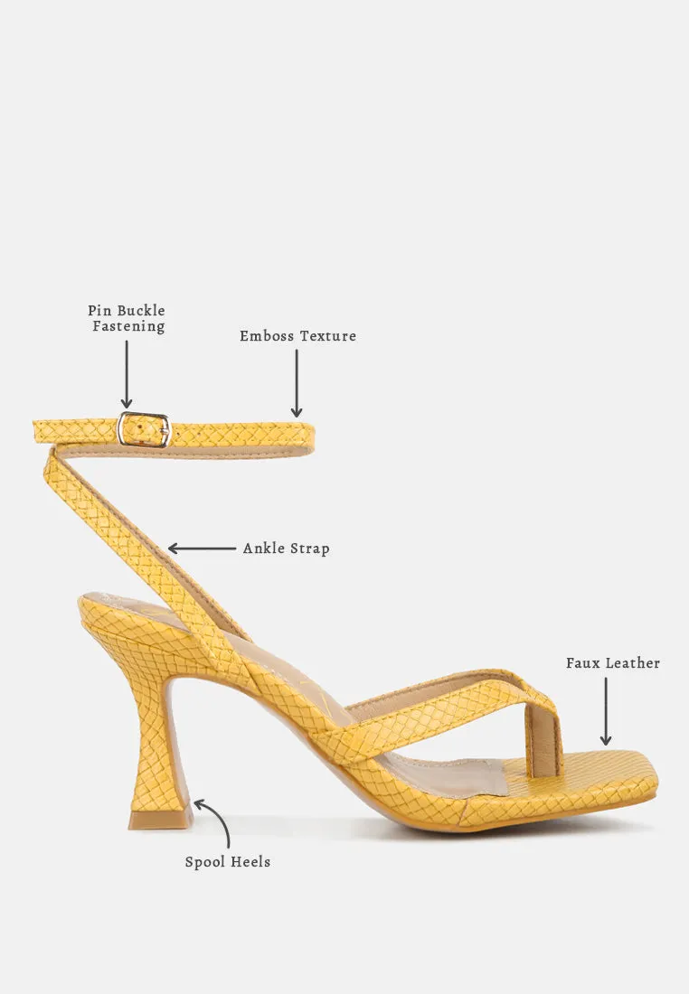Celty Ankle Strap Spool Heel Sandals By Ruw