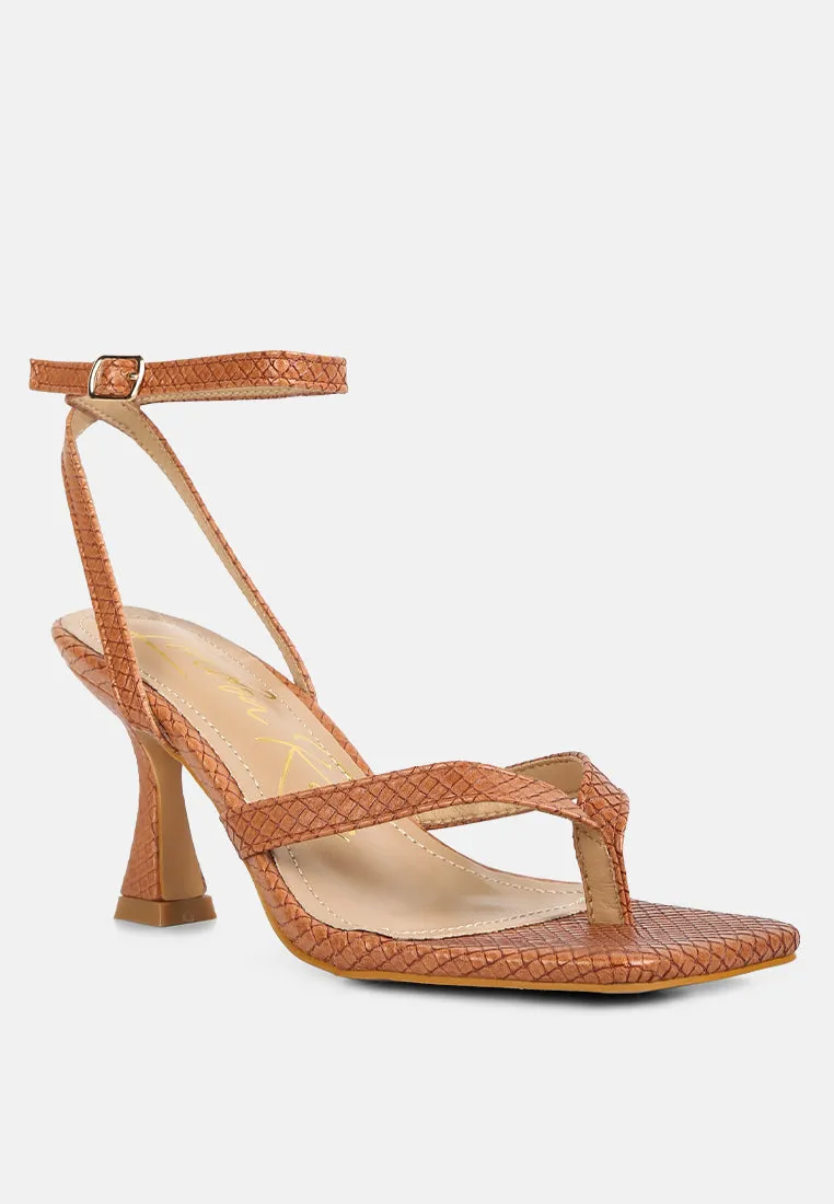 Celty Ankle Strap Spool Heel Sandals By Ruw
