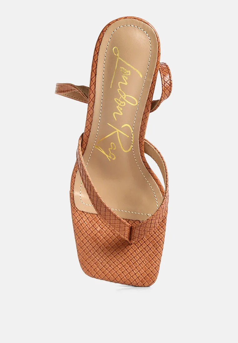 Celty Ankle Strap Spool Heel Sandals By Ruw