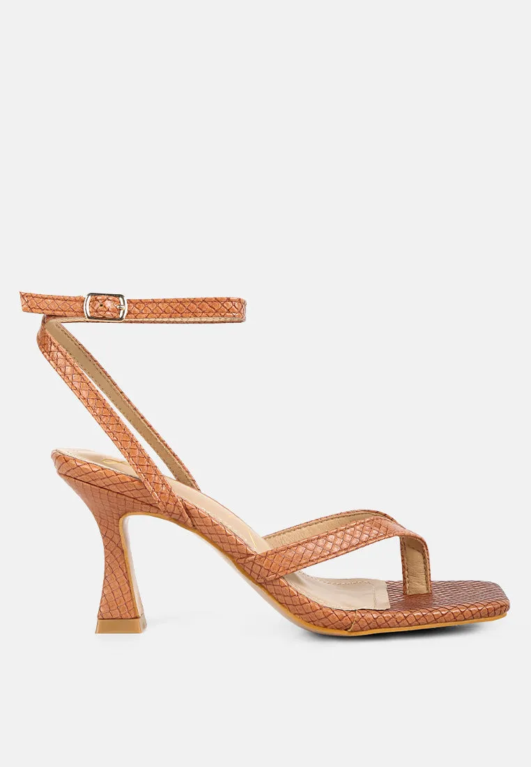 Celty Ankle Strap Spool Heel Sandals By Ruw