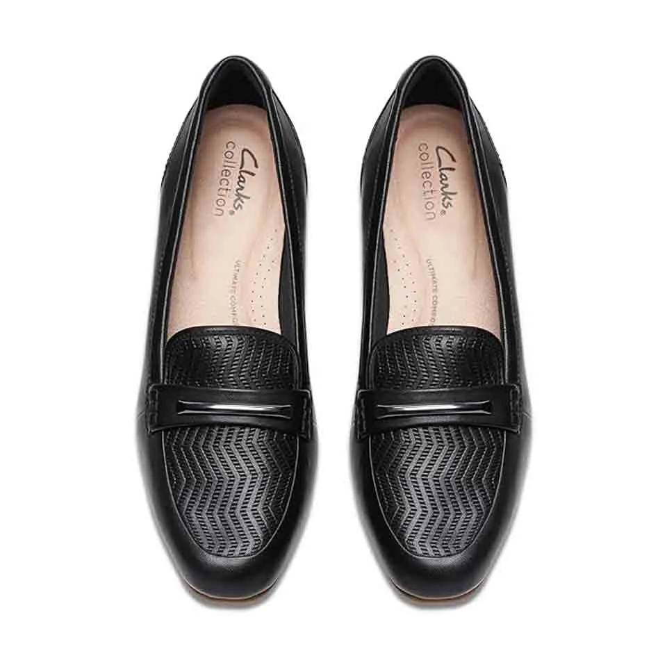 Clarks Women's Juliet Aster Dusty Rose | Black Leather