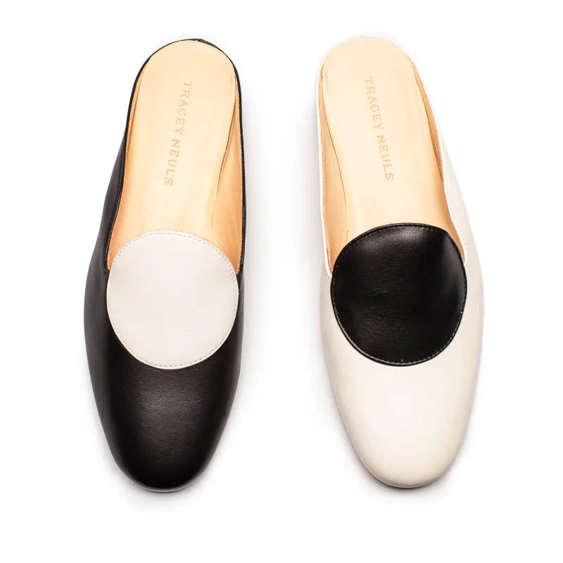 CUDDY DOT Spectator |  Leather Slip On Mule