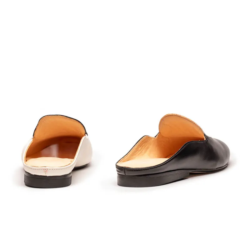 CUDDY DOT Spectator |  Leather Slip On Mule