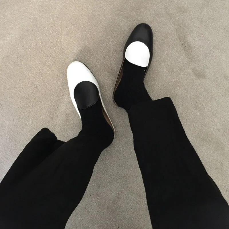 CUDDY DOT Spectator |  Leather Slip On Mule