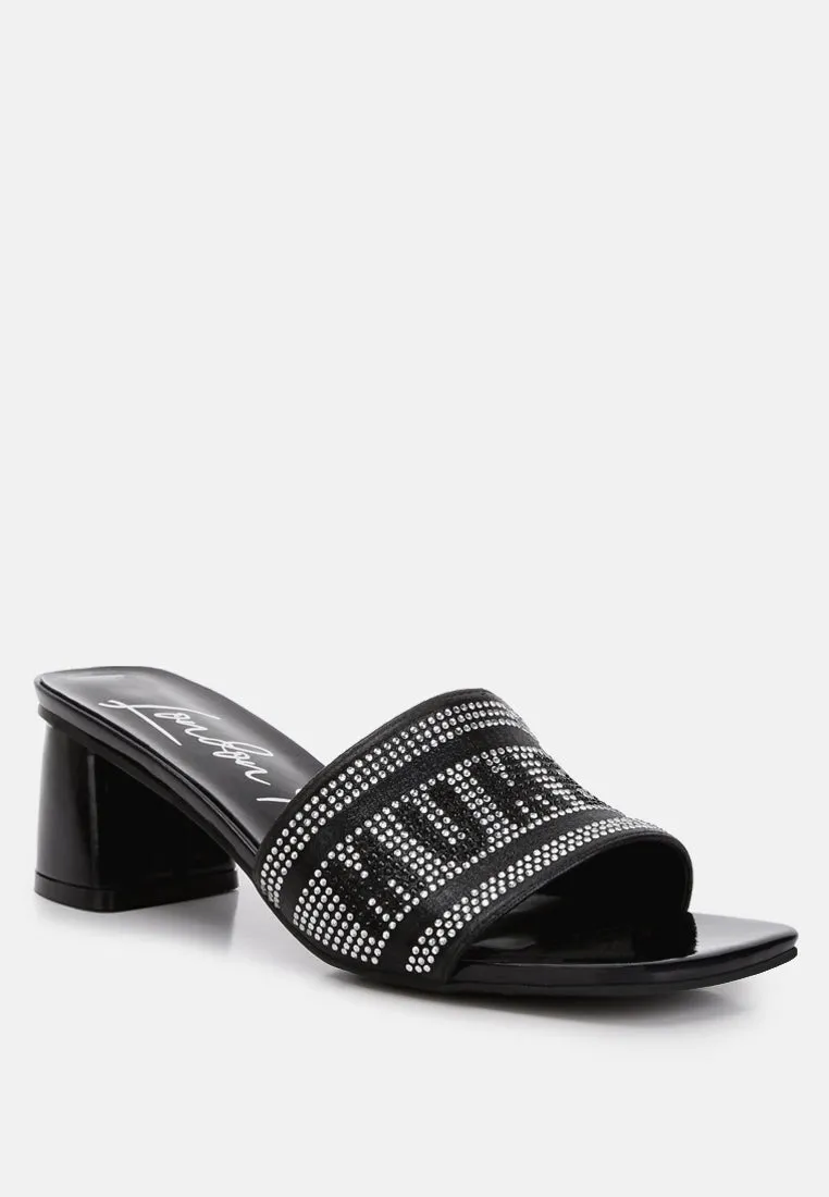 Diamante Embellished Mumbai Sandals By Ruw