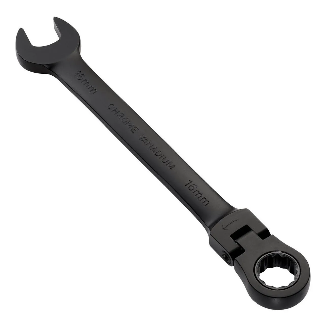 Draper Expert HI-TORQ® Metric Flexible Head Ratchet Combination Spanner 16mm Black