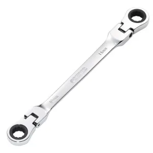 Draper Tools HI-TORQ® Metric Flexible Head Double Ring Ratchet Spanner, 10 x 11mm