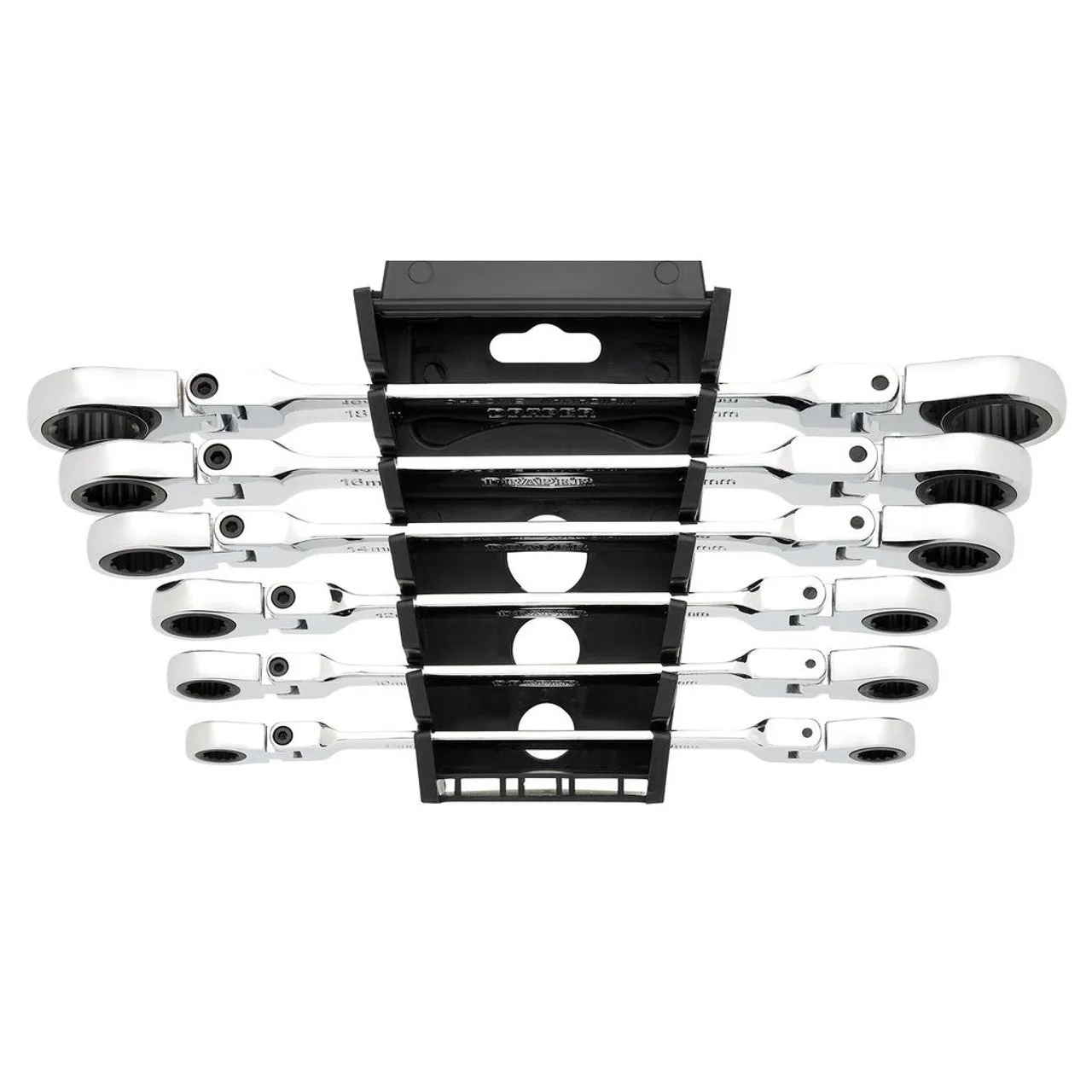 Draper Tools  HI-TORQ® Metric Flexible Head Double Ring Ratchet Spanner Set (6 Piece)