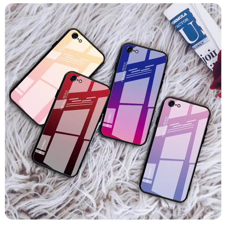 Etui Gradient Glass Case - iPhone 7 / 8 - Warm Sunset
