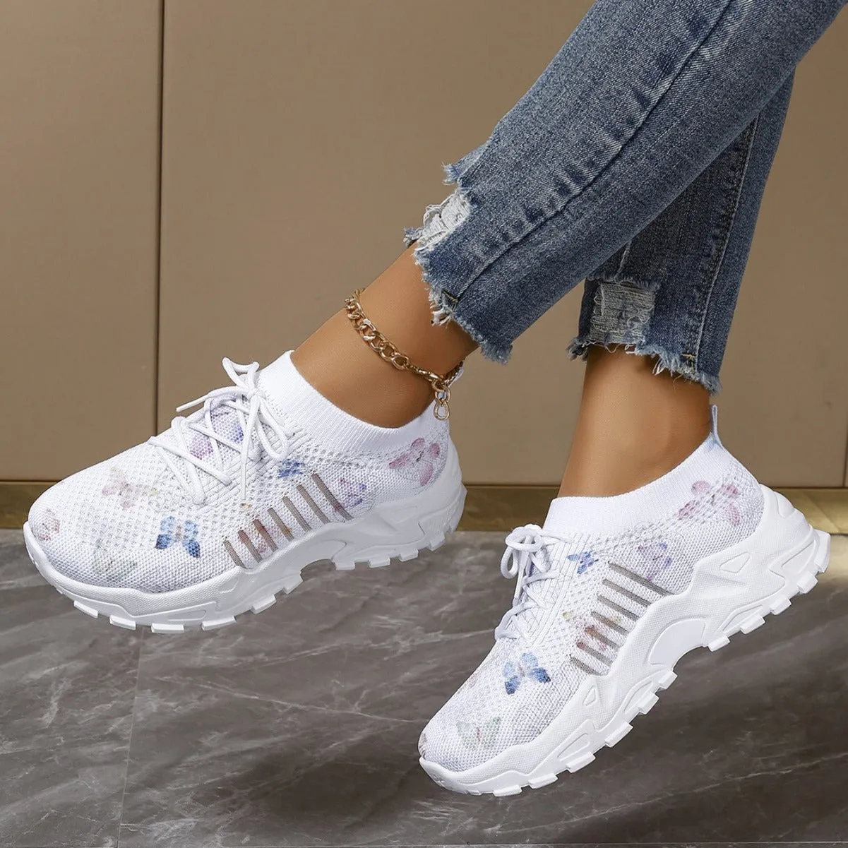 Flying Woven All-match Wear-resistant Sneakers