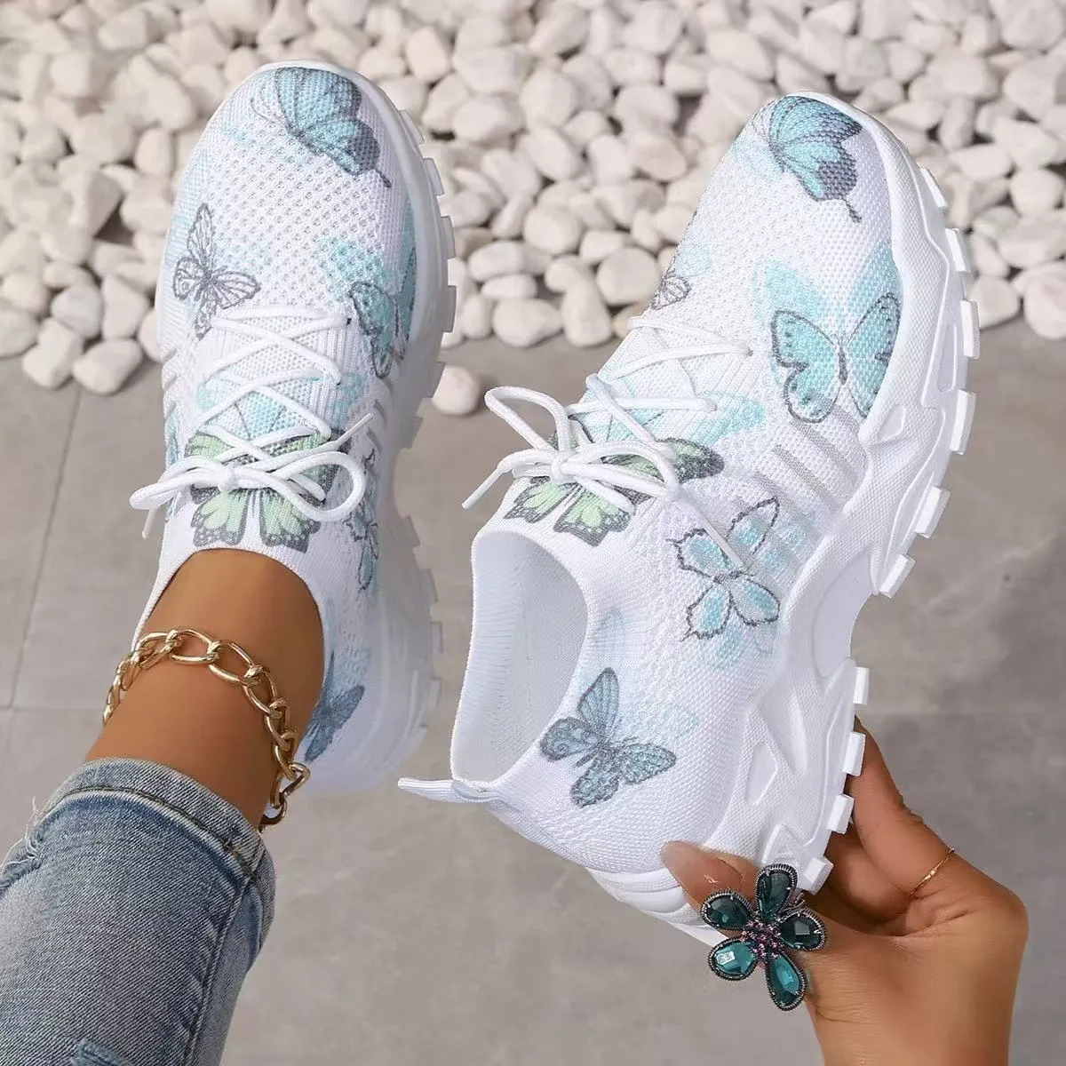 Flying Woven All-match Wear-resistant Sneakers