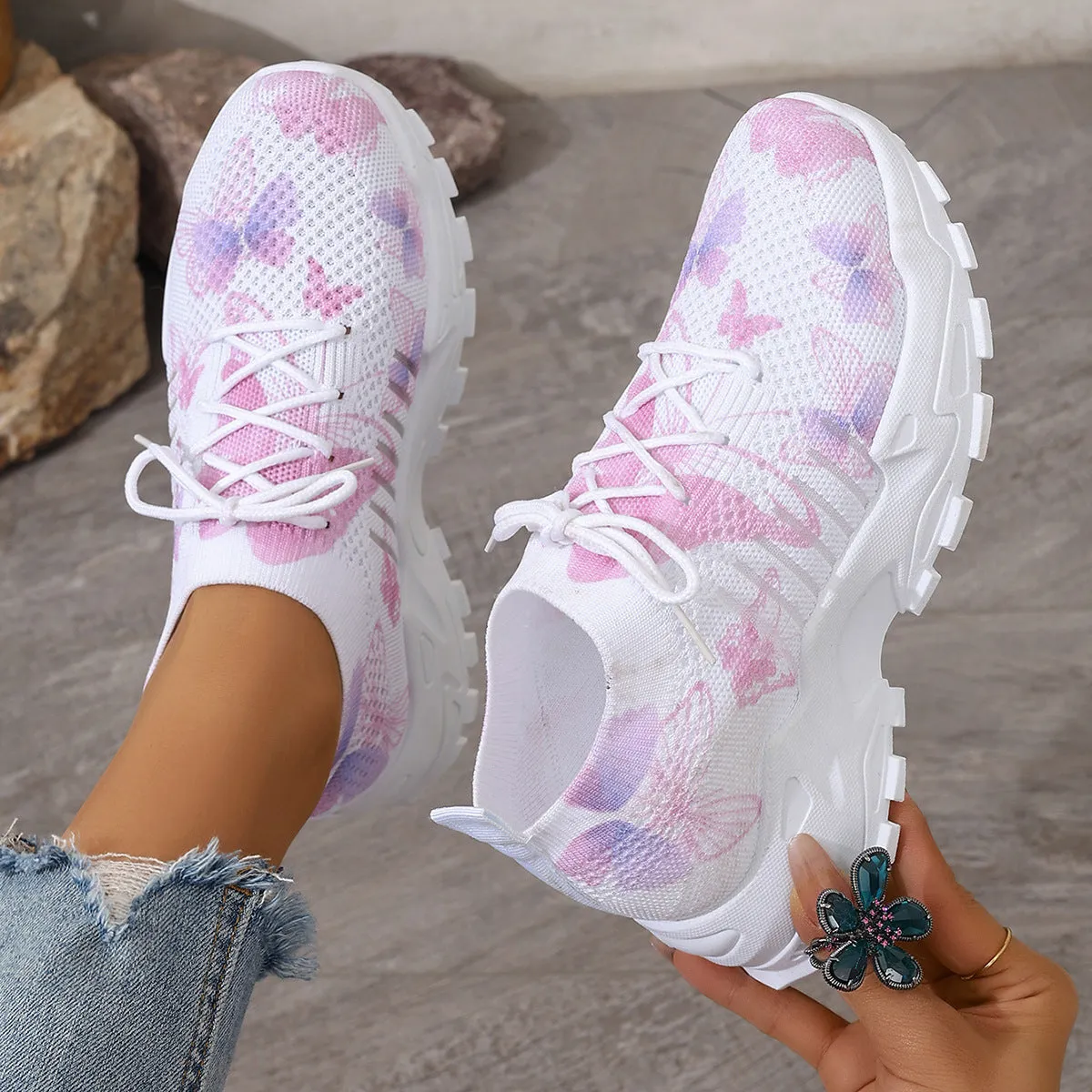 Flying Woven All-match Wear-resistant Sneakers