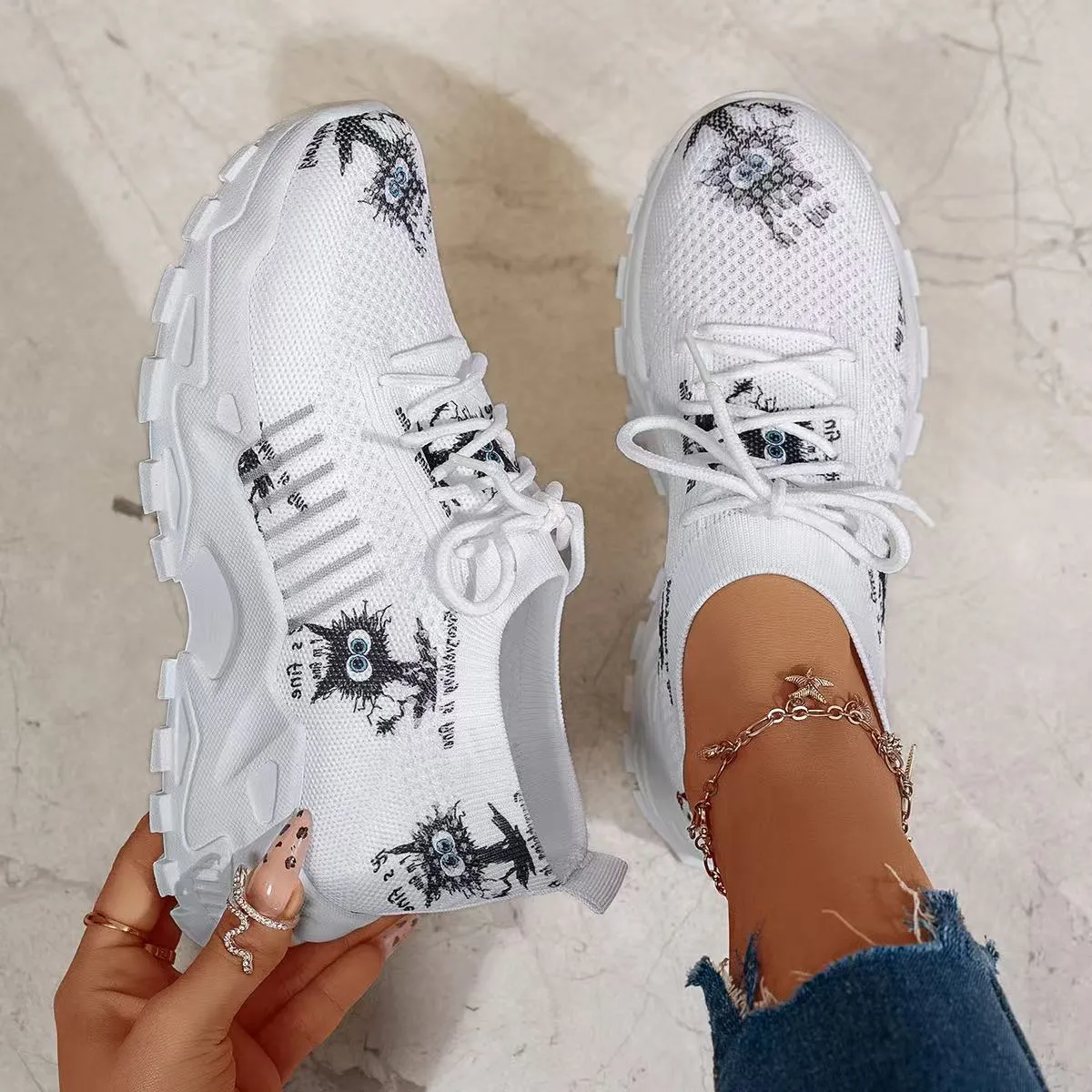 Flying Woven All-match Wear-resistant Sneakers