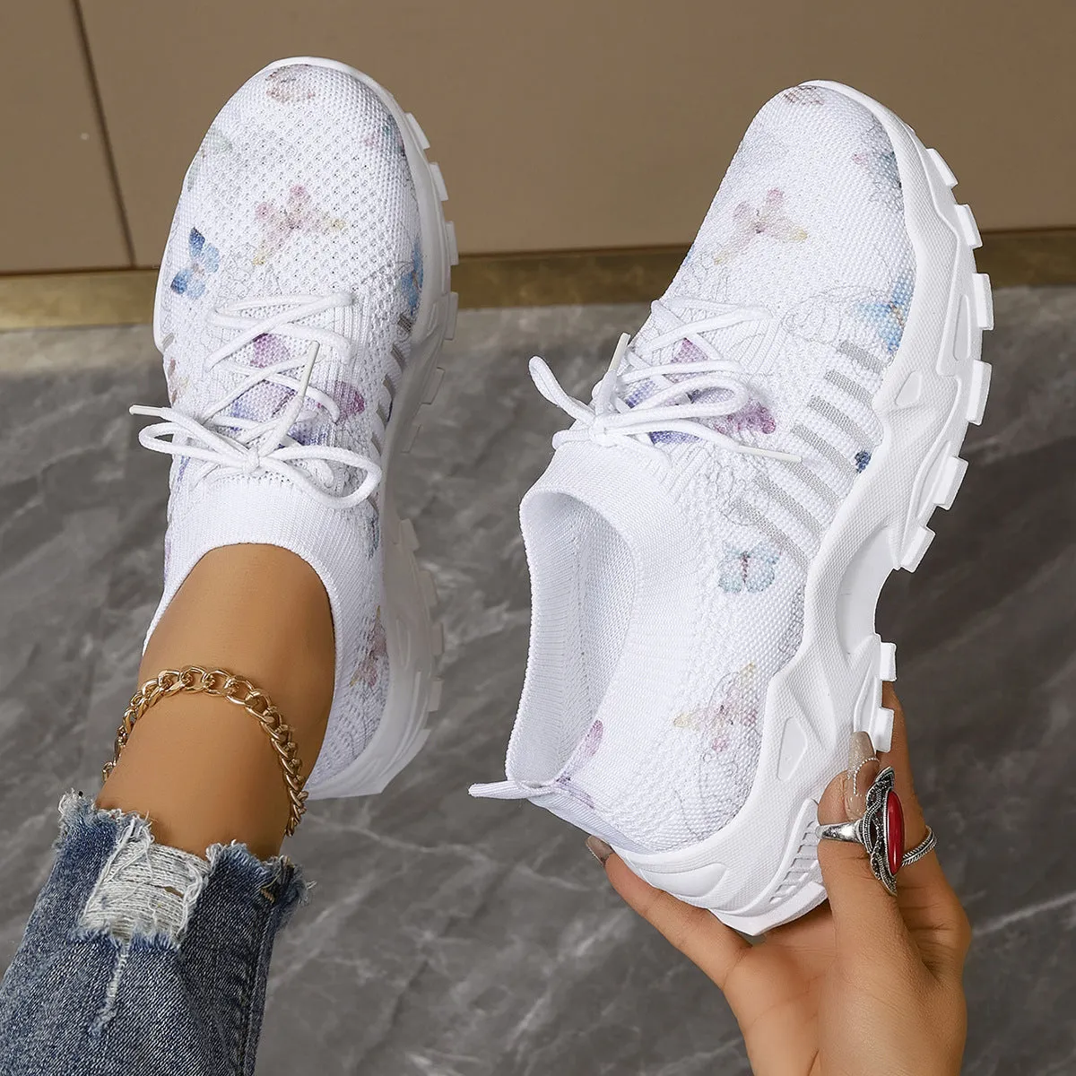 Flying Woven All-match Wear-resistant Sneakers