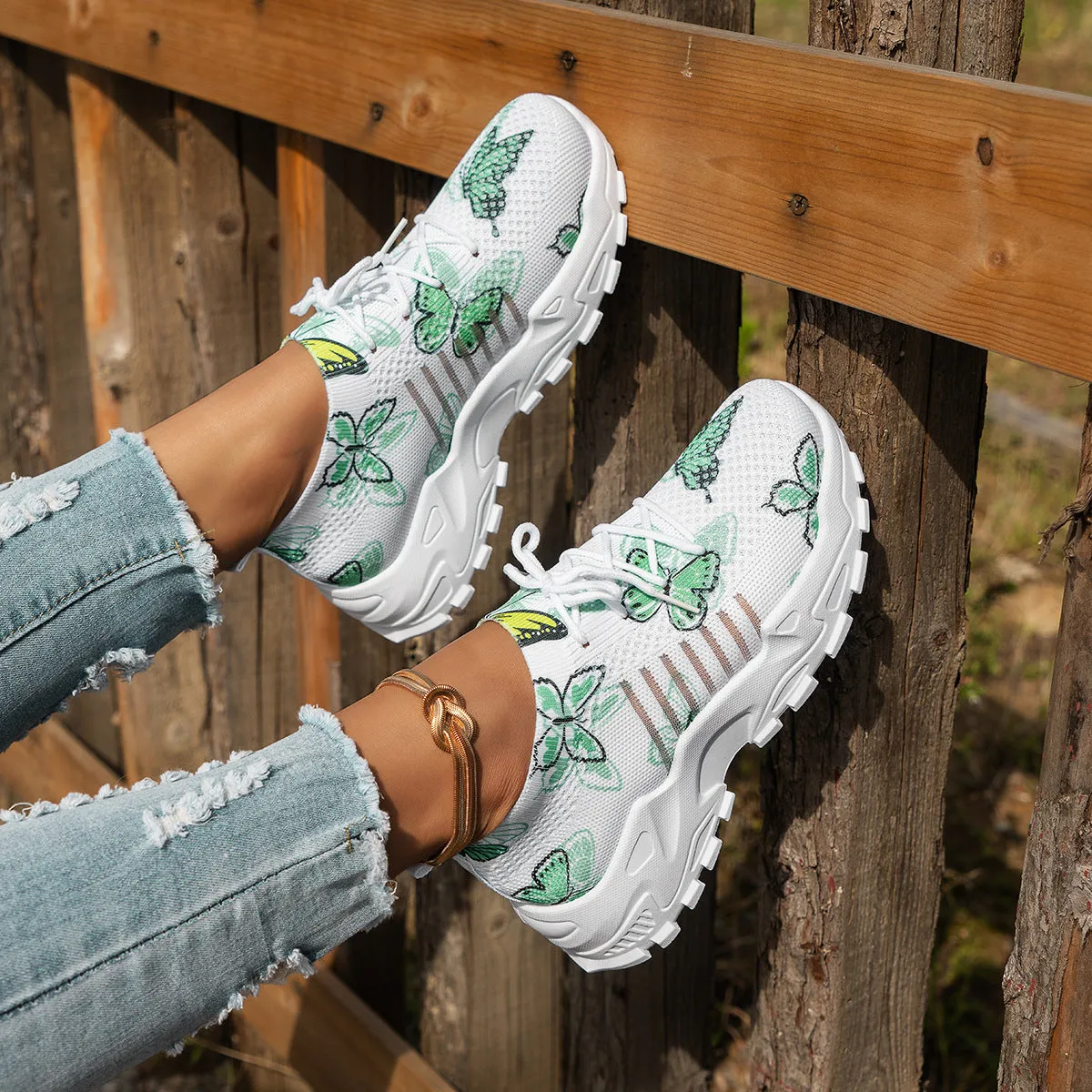 Flying Woven All-match Wear-resistant Sneakers