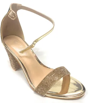 FOREVER RISE-9 High heel sandal with rhinestones