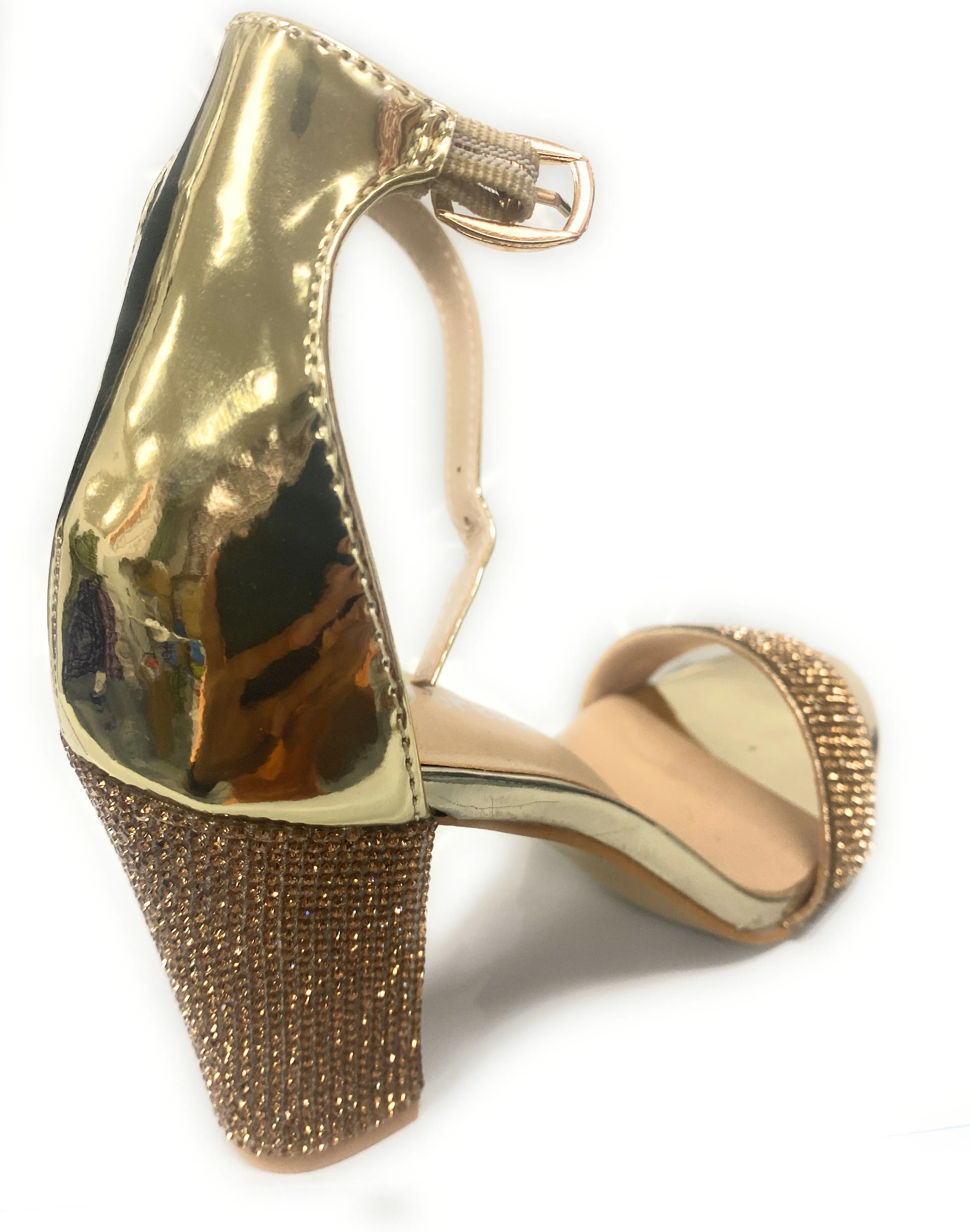 FOREVER RISE-9 High heel sandal with rhinestones