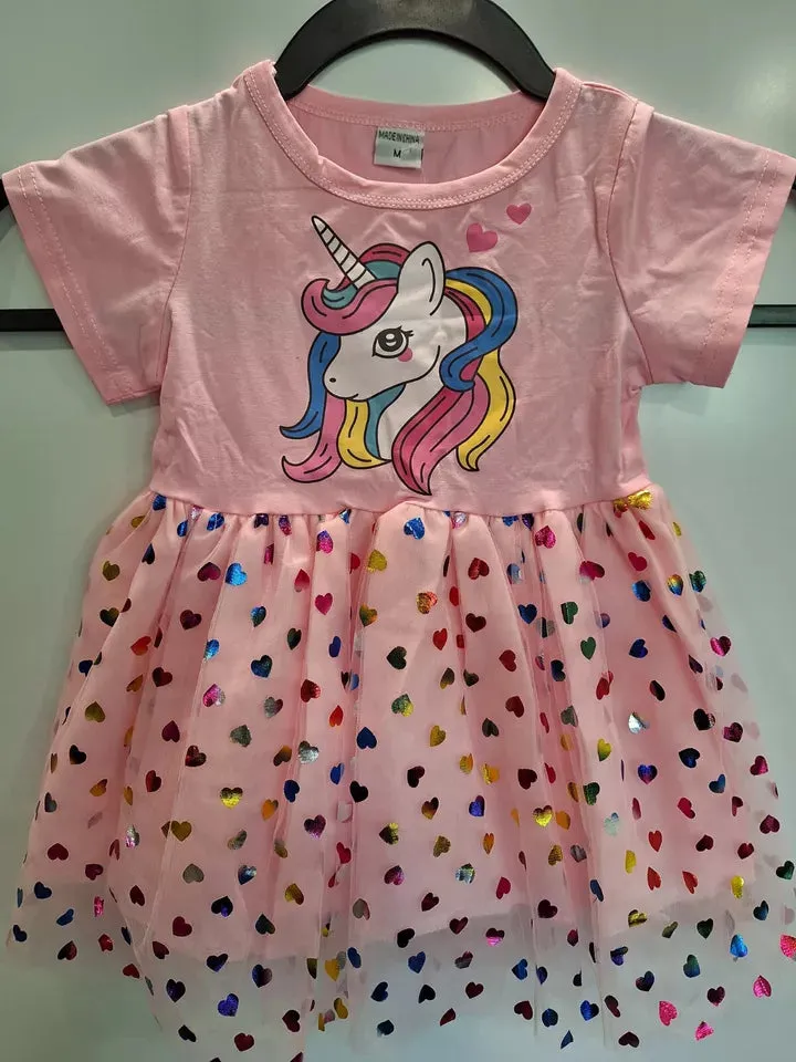 Girls Unicorn Sequin Dress