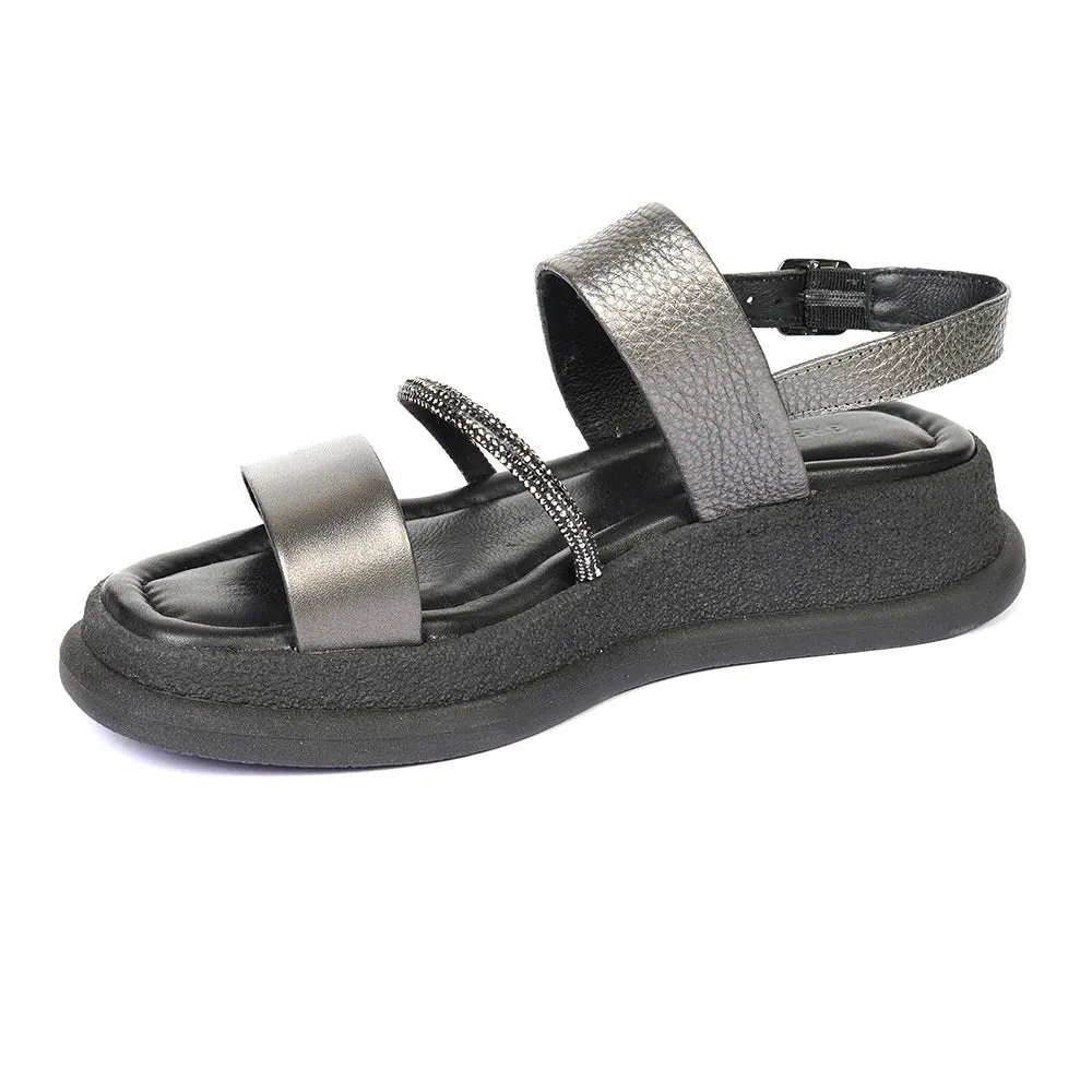 Greyder Women's Sparkle High Sole Sandals