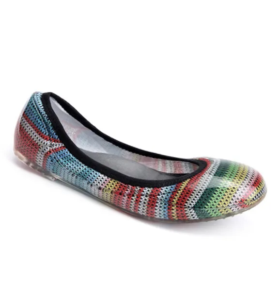 ja-vie Sarape Stripe jelly flats shoes