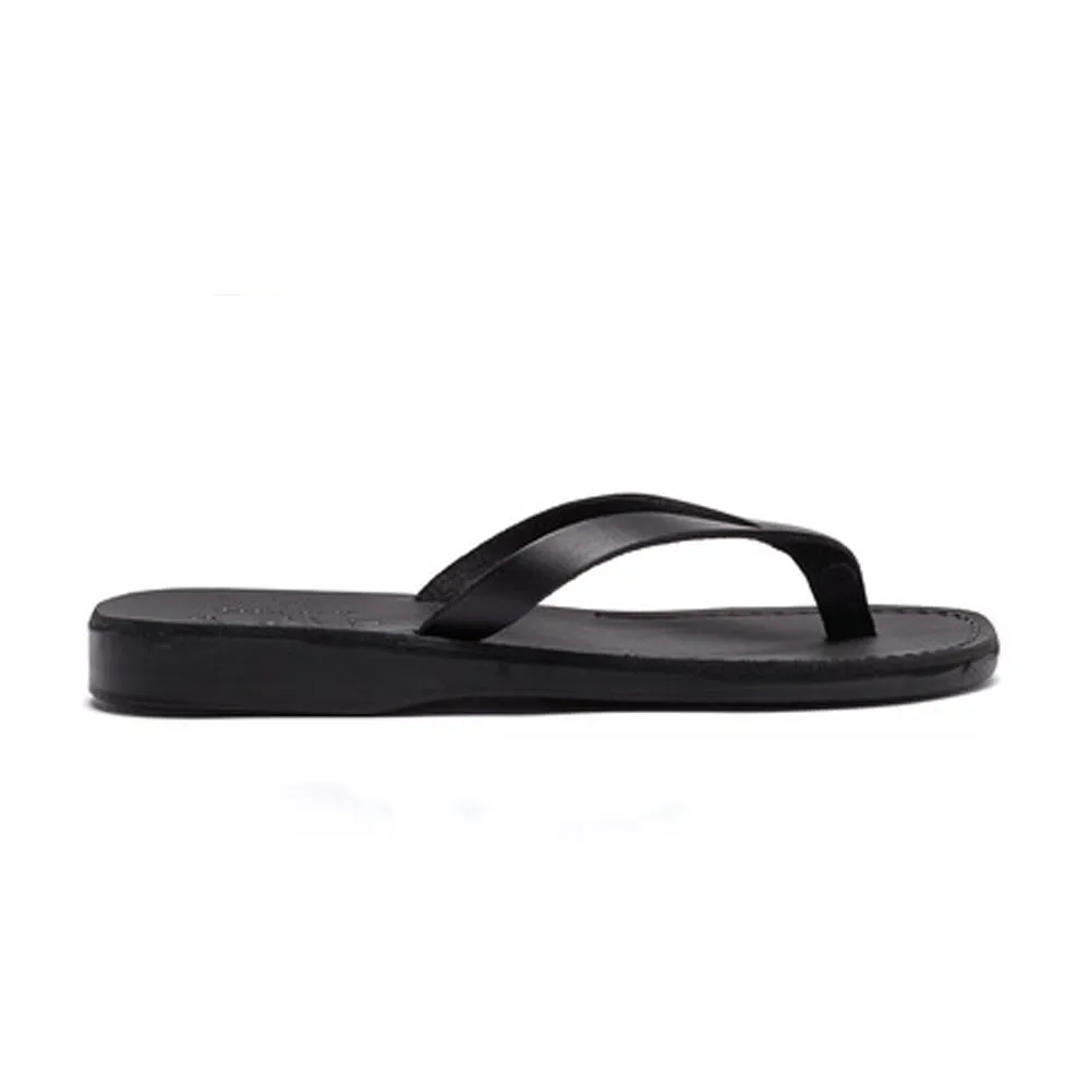 Jaffa - Leather Flip Flop Sandal | Black