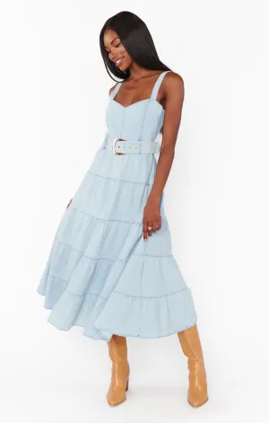 Lainey Midi Dress ~ Dew Drop