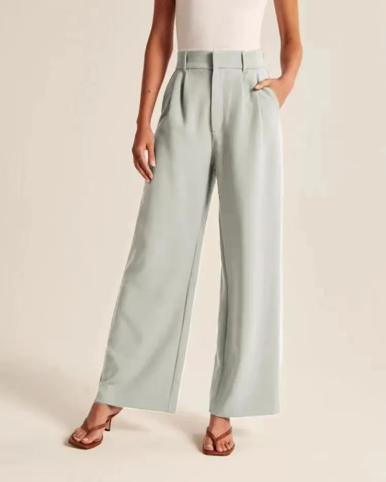 Lightweight Tailored Wide Leg Pants