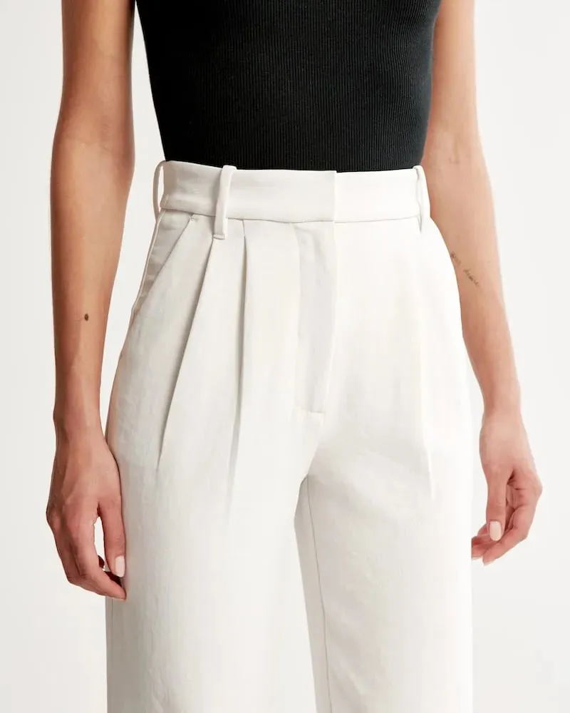 Lightweight Tailored Wide Leg Pants